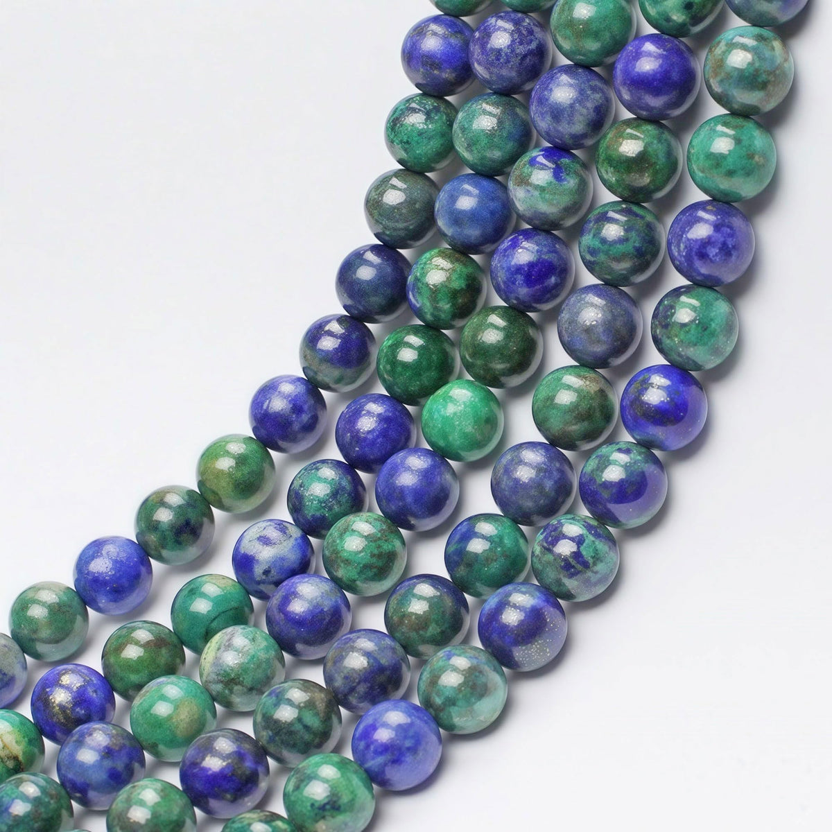 MJDCB 5A Natural Phoenix Lapis Lazuli Round Loose Beads for Jewelry Making DIY Bracelet Necklace 15'' (8mm)