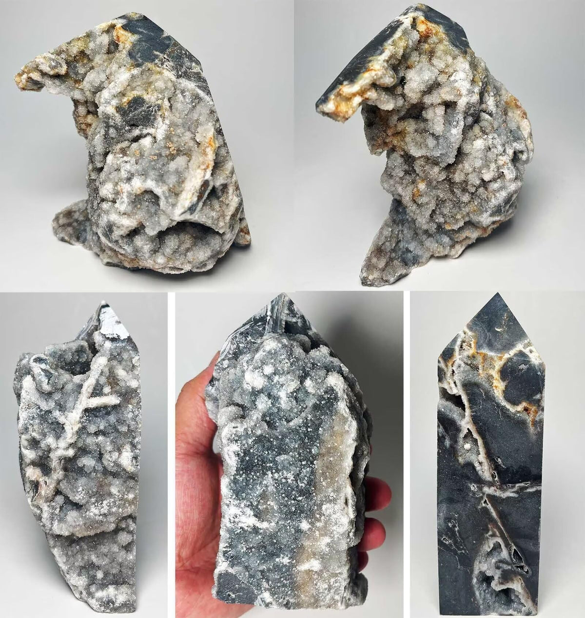 FZBHRO Large Sphalerite Geode Towers Crystal Point Obelisk Irregular Shape Healing Crystal Stone Wand Meditation Gift 0.8-1.3 Pound