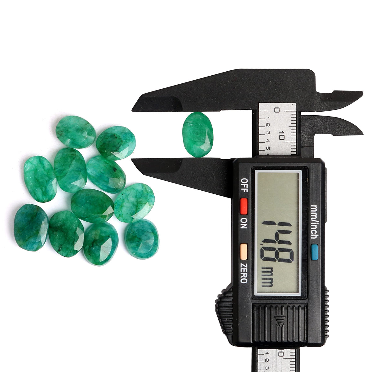 REAL-GEMS Natural Emerald 60.00 Ct./12 Pcs Brilliant Oval Cut Faceted Emerald Loose Gemstone For Jewelry Making