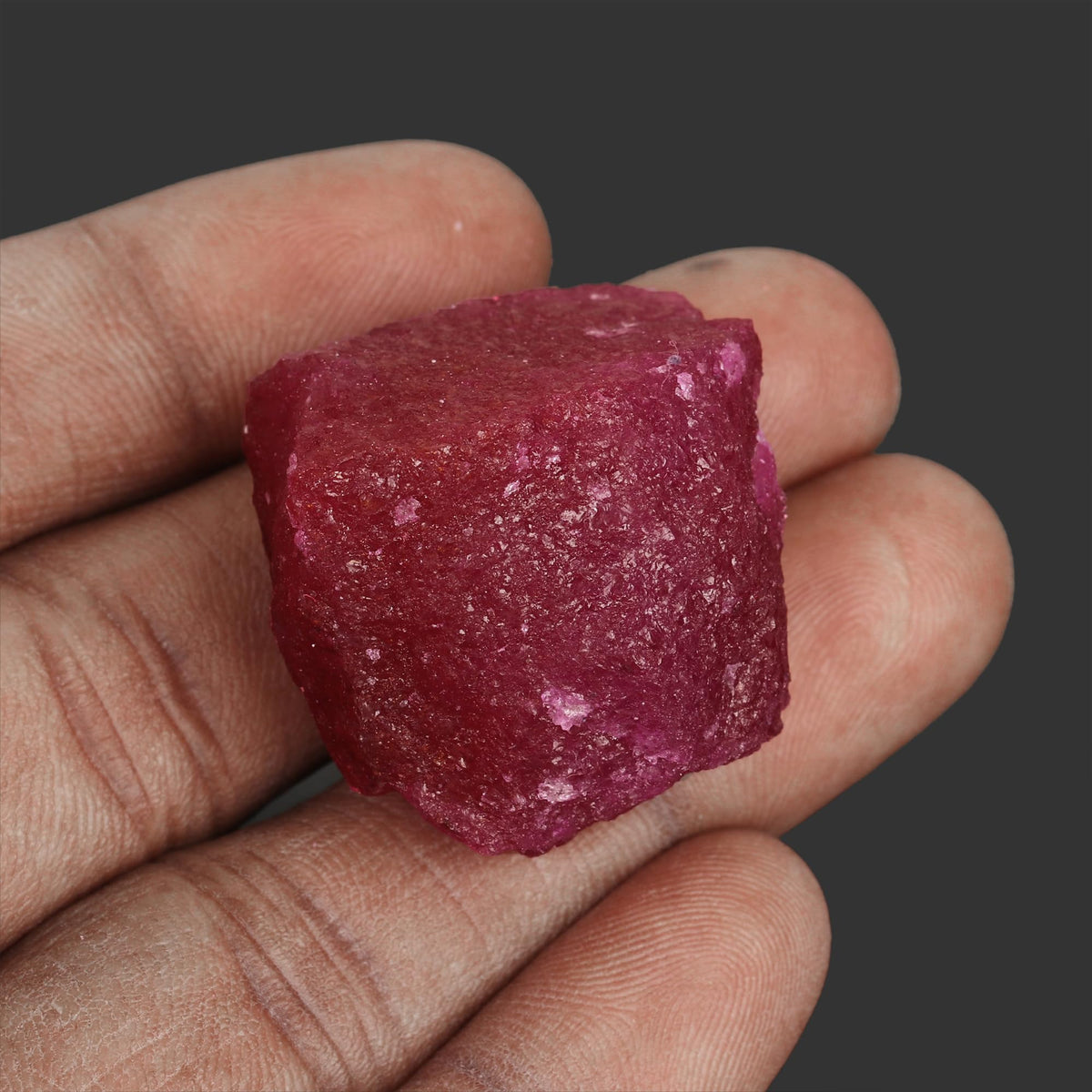 REAL-GEMS A Grade Natural Raw Rough Red Ruby 15.00 Ct Healing Crystal Rough Ruby Stone for Tumbling Cabbing Jewelry Making