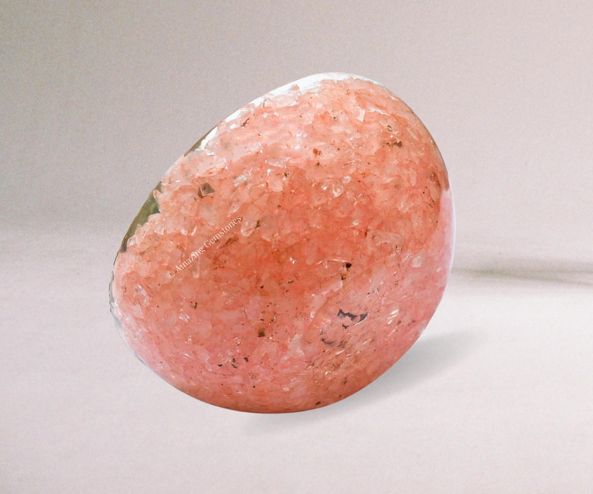 Amazing Gemstone Rose Quartz Orgonite Orgone Crystal Gemstone Bowl - 2" Orgonite Rose Quartz Crystal Bowl for Meditation, Crystals and Healing Stones Gift and Protection
