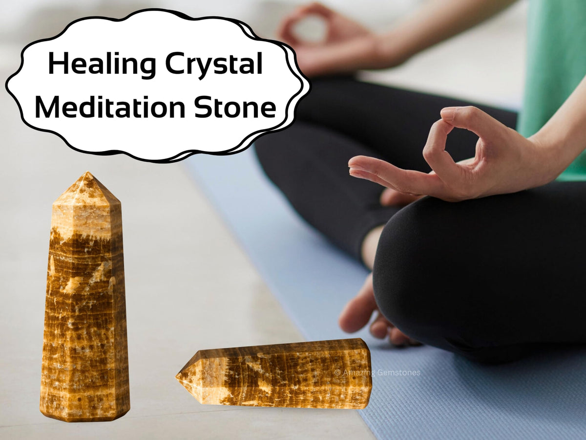 Amazing Gemstone Aragonite Crystal Towers ~ Natural Healing Crystal Point Obelisk for Reiki Healing and Crystal Grid (3" to 4" INCH)