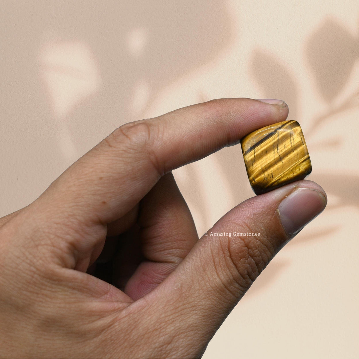 Amazing Gemstone Tiger Eye Crystal Tumbled Stones Polished Rocks - Natural Gem Stones for Healing - DIY Crystals for Protection (1 Piece)