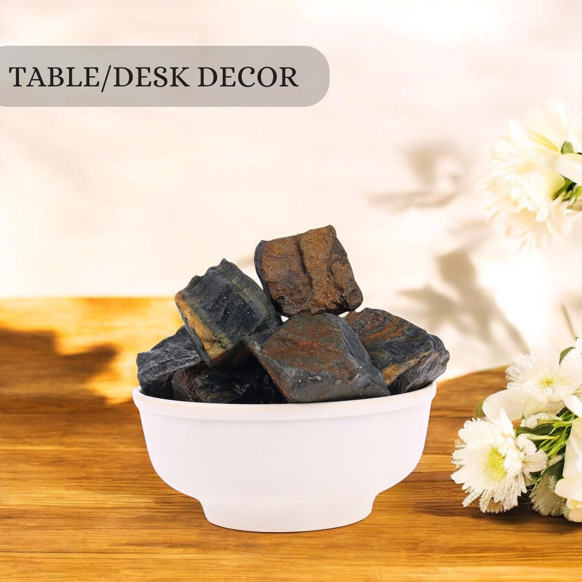 ANAYA AGATE Iron Tiger Eye Raw Crystals Rough Gemstones with Authenticity Card, Velvet Pouch Raw Stones for Tumbling, Cabbing, Polishing, Cutting Natural Healing Crystals for Home Decor, DIY Stones (2 Piece)