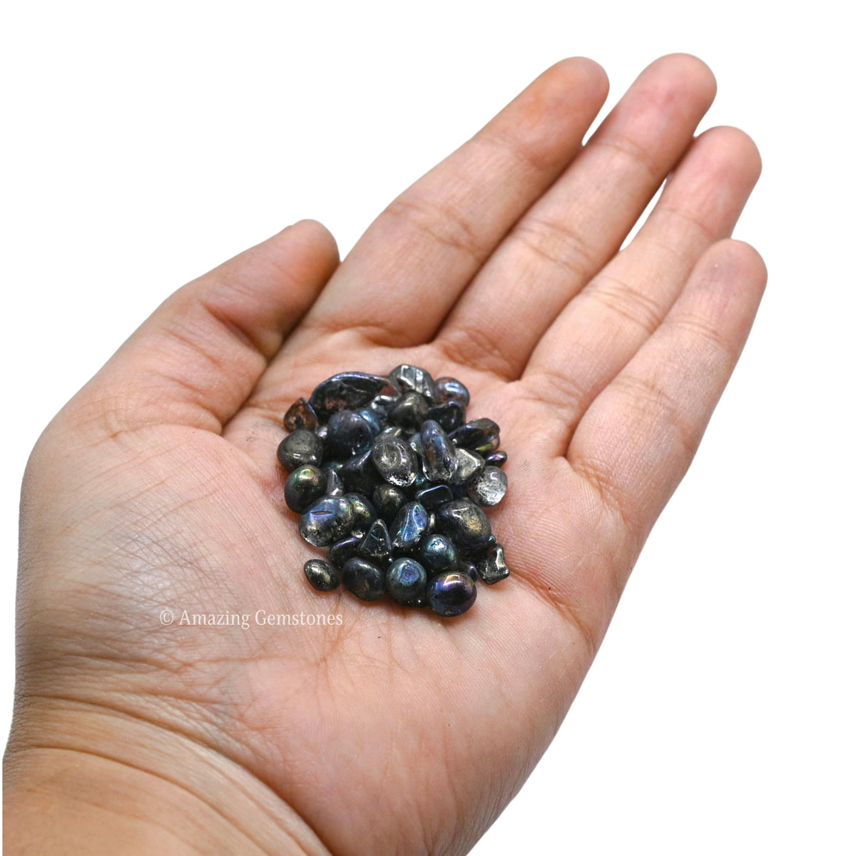Amazing Gemstone Titanium Aura Quartz Crystal Chips Aquarium Gravel Rocks - Bulk Fish Tank Gravel, Small Tumbled Stone Chips and Tiny Crystals for Decoration (Natural AAA Grade)