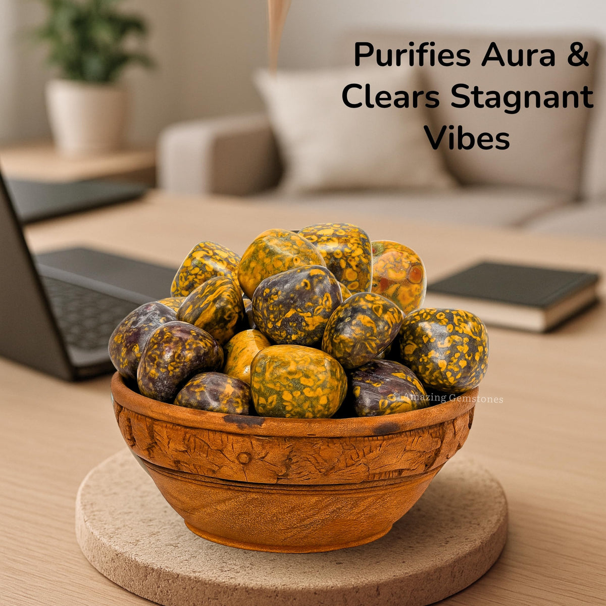 Amazing Gemstone Fruit Jasper Crystals and Healing Stones Tumbled - 1 oz Fruit Jasper Stone, Healing Stones for Energy Balance, Premium Polished Gems Rocks for Meditation and Wellness