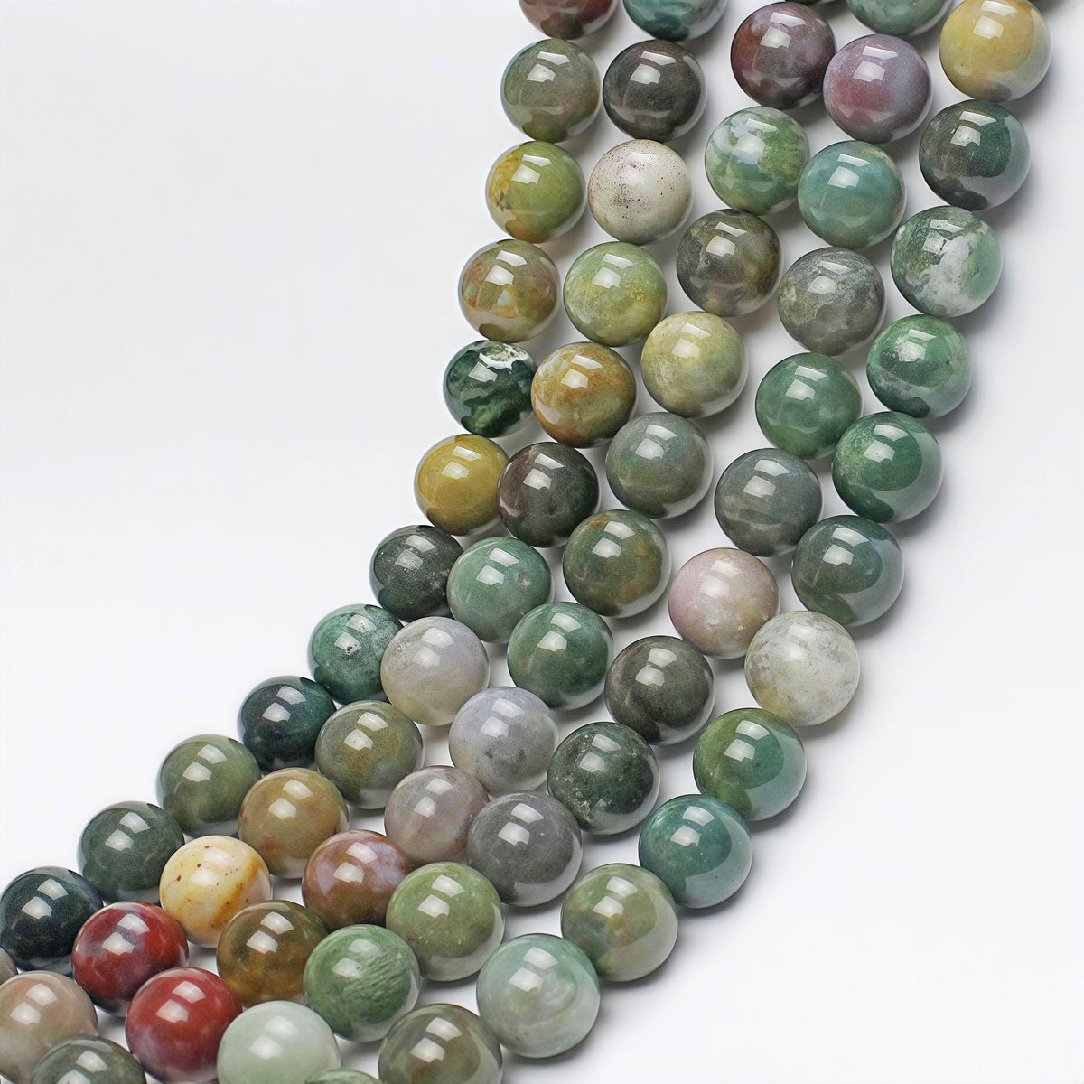 MJDCB AAA Natural Round India Agate Stone Beads Onyx Loose Beads for DIY Necklace Bracelat Jewelry Making Strand 15"(8mm)