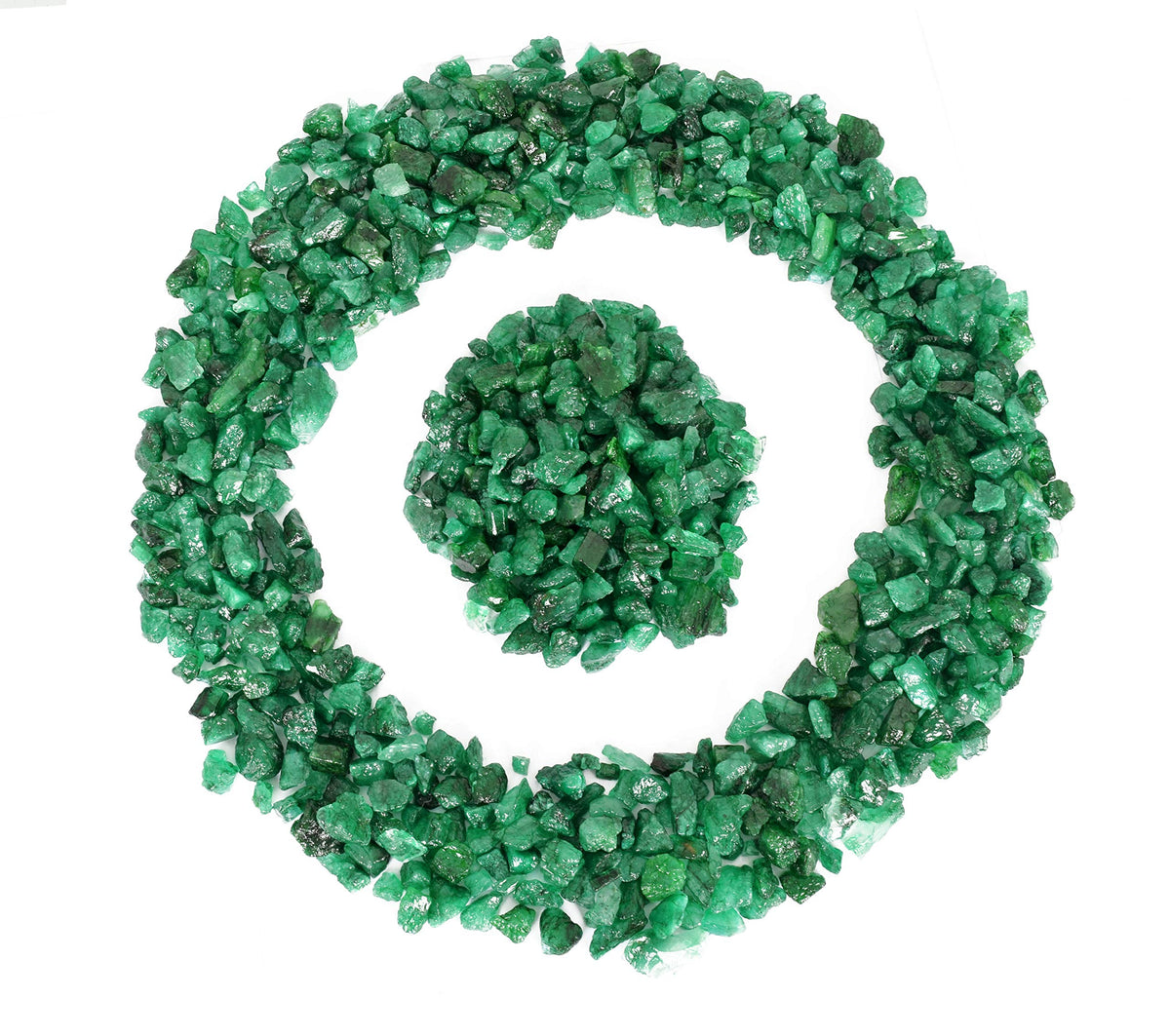 GEMHUB Green Emerald Gemstones Lot Natural Loose Raw Stones for Jewelry Making Pendants Necklaces Rings