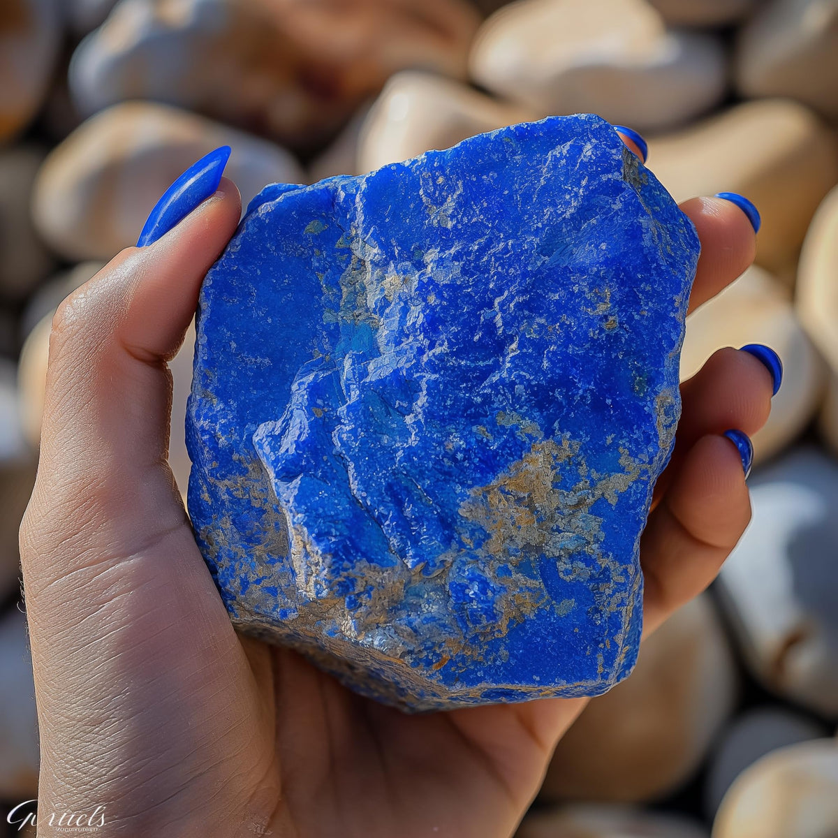 Luckeeper 1 lb Lapis Lazuli Bulk Raw Crystals and Healing Stones for Tumbling, Wire Wrapping, Wicca Reiki,Meditation
