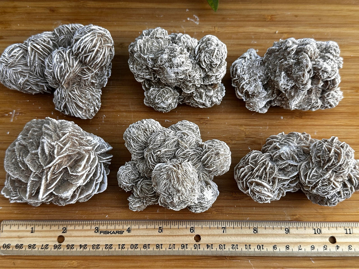 GAF TREASURES XL Raw Desert Rose, 3-4" Natural Rough Desert Rose, Desert Rose Rough, Desert Rose Healing Rough Crystal (Desert Rose, 0.5-1 lb)