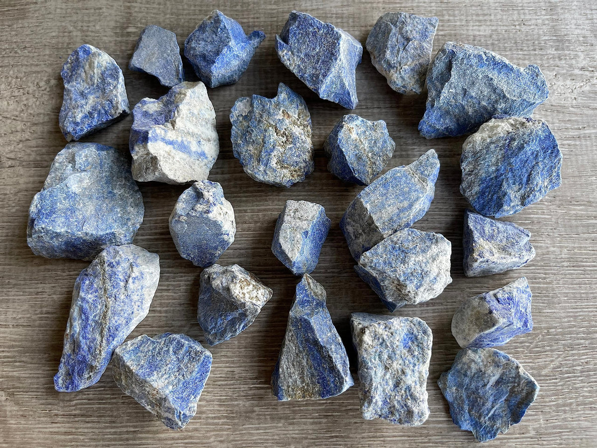GAF TREASURES Wholesale Raw Lapis Lazuli Crystals, Natural Lapis Lazuli Stone, Natural Rough Lapis Lazuli Crystals, Lapis Lazuli Rough, Healing Crystals (Lapis Lazuli, 0.25 Pound)