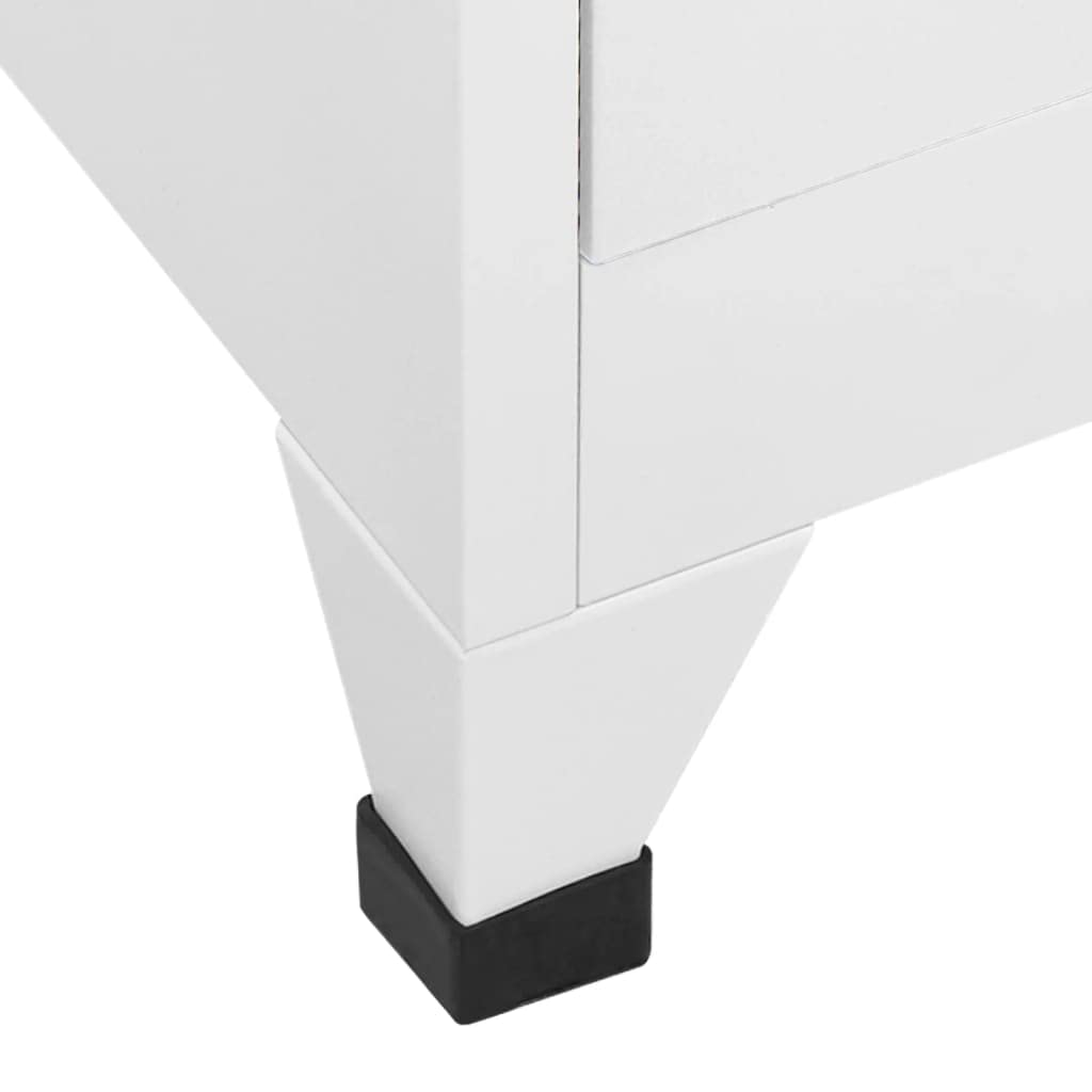 ZXQVLMRS Industrial Single Tier Metal Locker Cabinet with Lock and Keys, Tall Storage Organizer for Office, Gym, Home, 18 x 15 x 71 Inch, Matte Grey