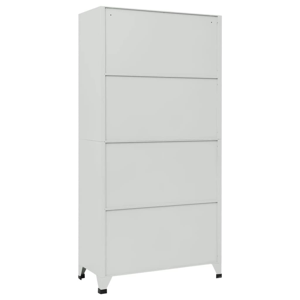 PTUGUOF Durable Powder Coated Steel Locker Cabinet with Six Compartments, Versatile Storage for Home Gym or Changing Room, Grey Steel Locker with Multiple Compartments