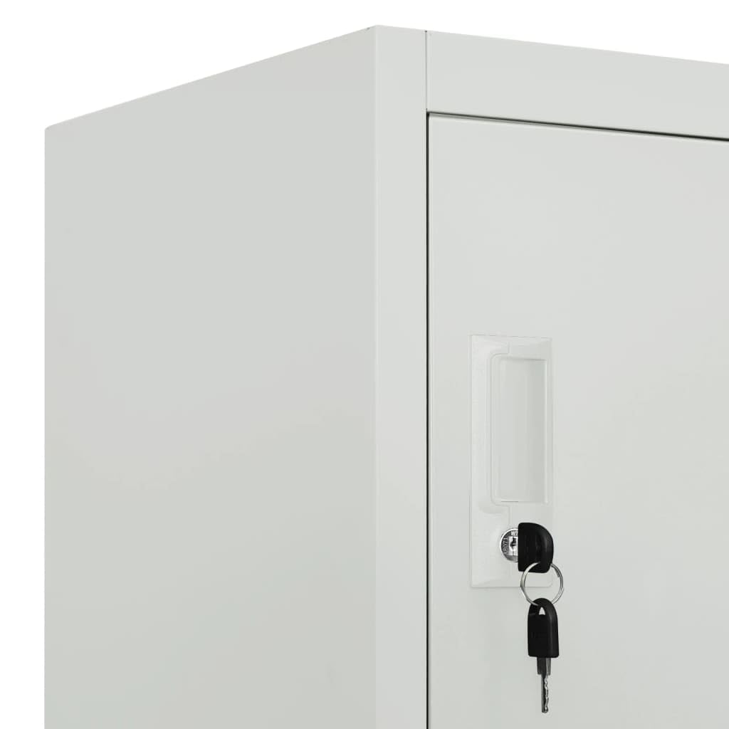 PTUGUOF Durable Powder Coated Steel Locker Cabinet with Six Compartments, Versatile Storage for Home Gym or Changing Room, Grey Steel Locker with Multiple Compartments