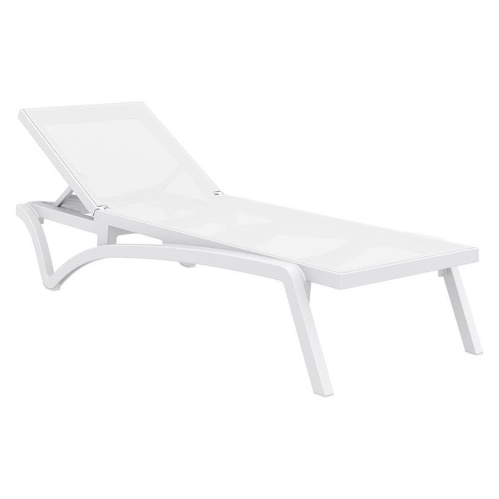 compamia pacific sling chaise lounge in white (set of 2)