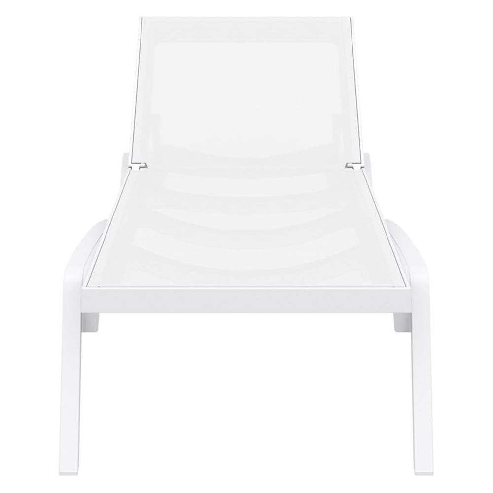 compamia pacific sling chaise lounge in white (set of 2)