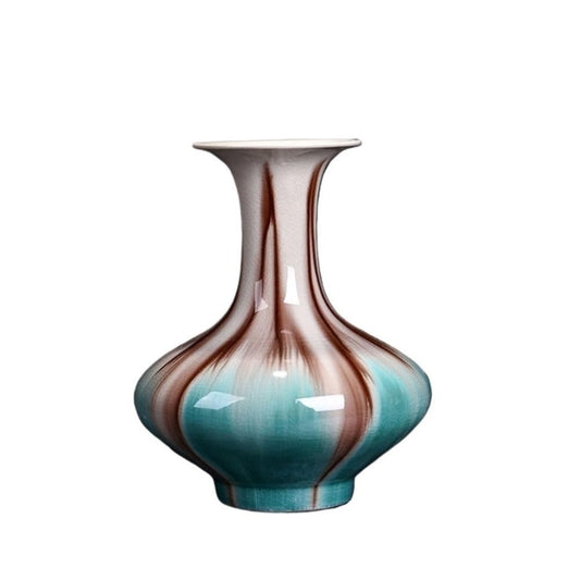Flower Vase, Creative Ceramics Vase for Flower Arrangement, Handcrafted Porcelain Home Decor, Elegant Living Room Ornament for Modern House Furnishing for Home Decor