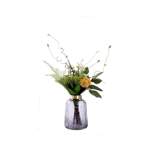XUNTING Artificial Plants Indoor Simulation Floral Set Decoration Modern Light Luxury Hotel Negotiation Table Office Dining Table TV Cabinet Interior Decoration Plants Decor(B)