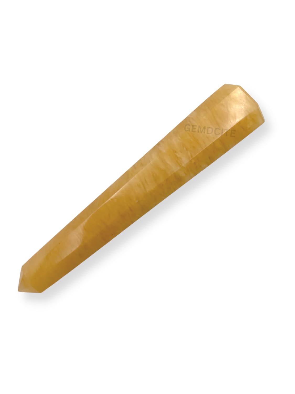 WholesaleGemShop 3 Inch (70 mm) Gemstones Yellow Jasper Obelisk Tower Jumbo Facet Aura Rock Crystal Natural Polished Earth Wand Spirit