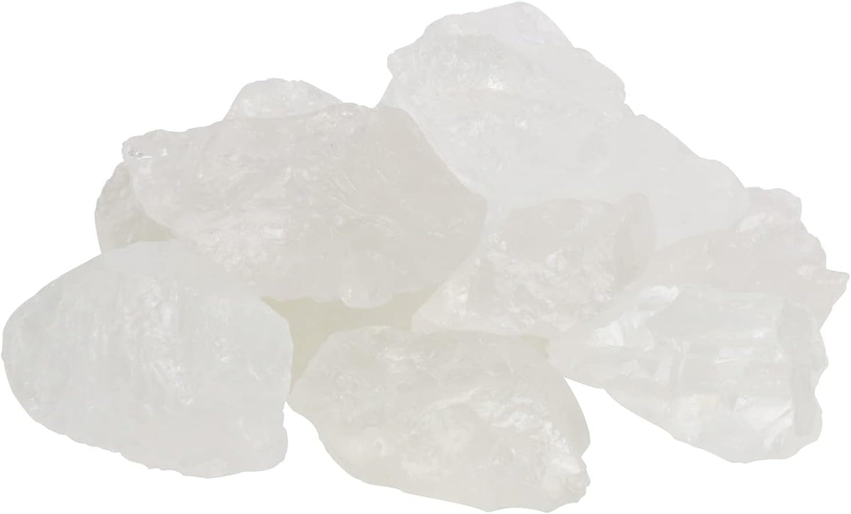 Nvzi Clear Quartz Crystal Bulk, Raw White Quartz Crystal Stones for Wicca, Reiki, and Energy Healing Crystals, Witchcraft Supplies, Rocks for Tumbling, Calcite Crystal, Hypnotic Gems(1 Lb)