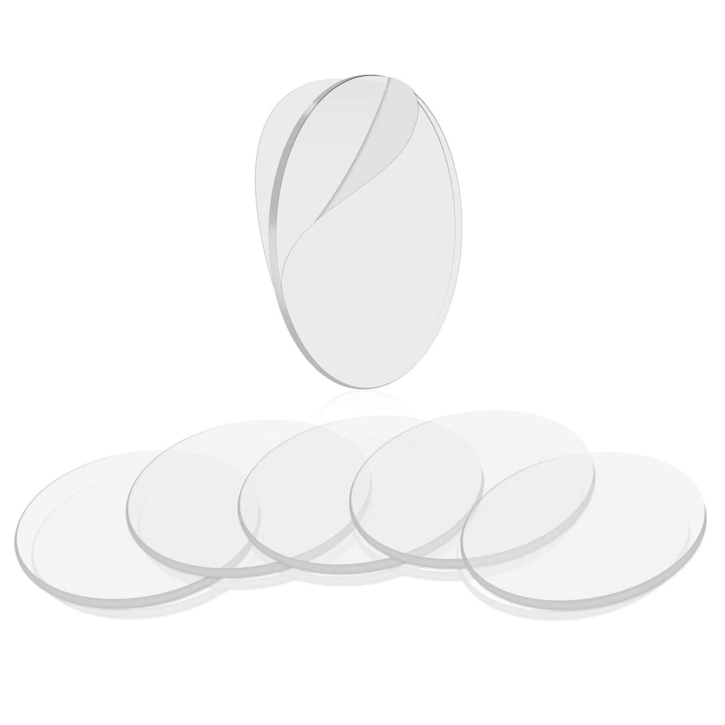 BRAVESHINE Double Sided Adhesive Tape - 18 Pack Removable Wall Stick Mounting Tape - Washable Clear Nano Tape for Balloons Crafts Decorations, Keep Rug Corner Flat, Indoor Outdoor Use - Round 2 Inch