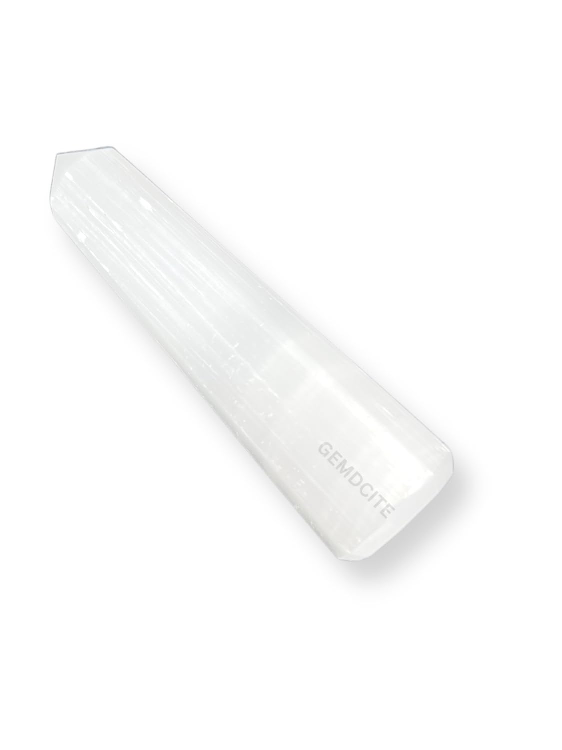 WholesaleGemShop 70 mm (3 Inch) Selenite Gemstones Obelisk Tower Jumbo Facet Aura Rock Crystal Natural Polished Earth Wand Spirit