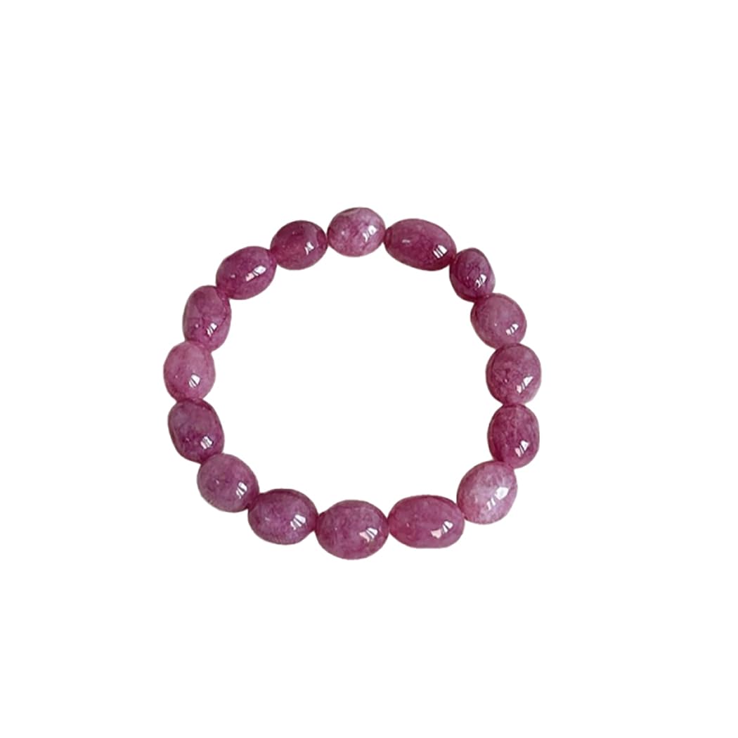 APMUTSS Natural Crystal Beaded Bracelet for Women, Genuine Gemstone Stretch Bracelet 8–10mm Irregular Stone Beads, Colorful Healing Crystal Jewelry for Everyday Wear and Gift