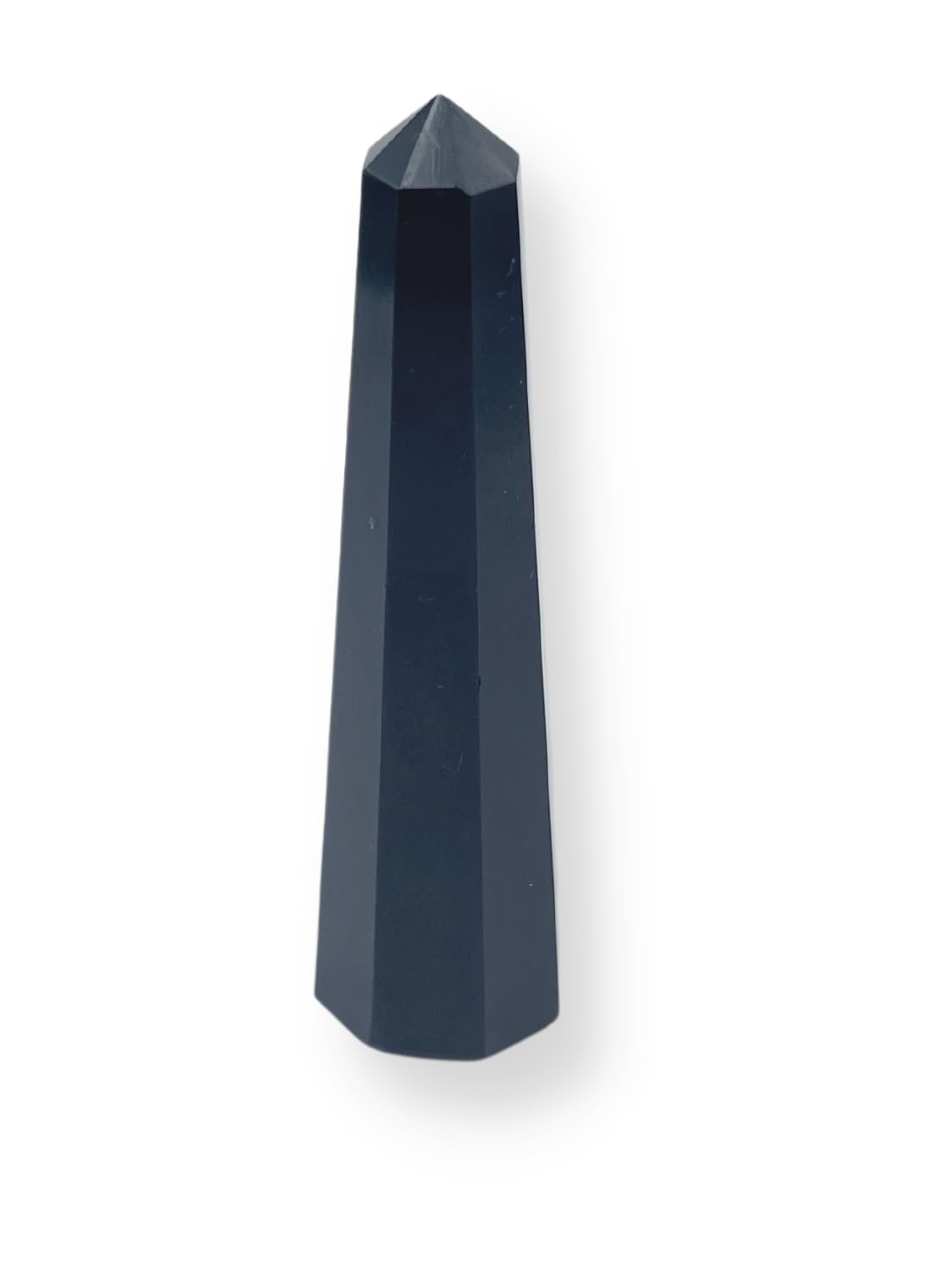 WholesaleGemShop 70 mm (3 Inch) Black Obsidian Gemstones Obelisk Tower Jumbo Facet Aura Rock Crystal Natural Polished Earth Wand Spirit