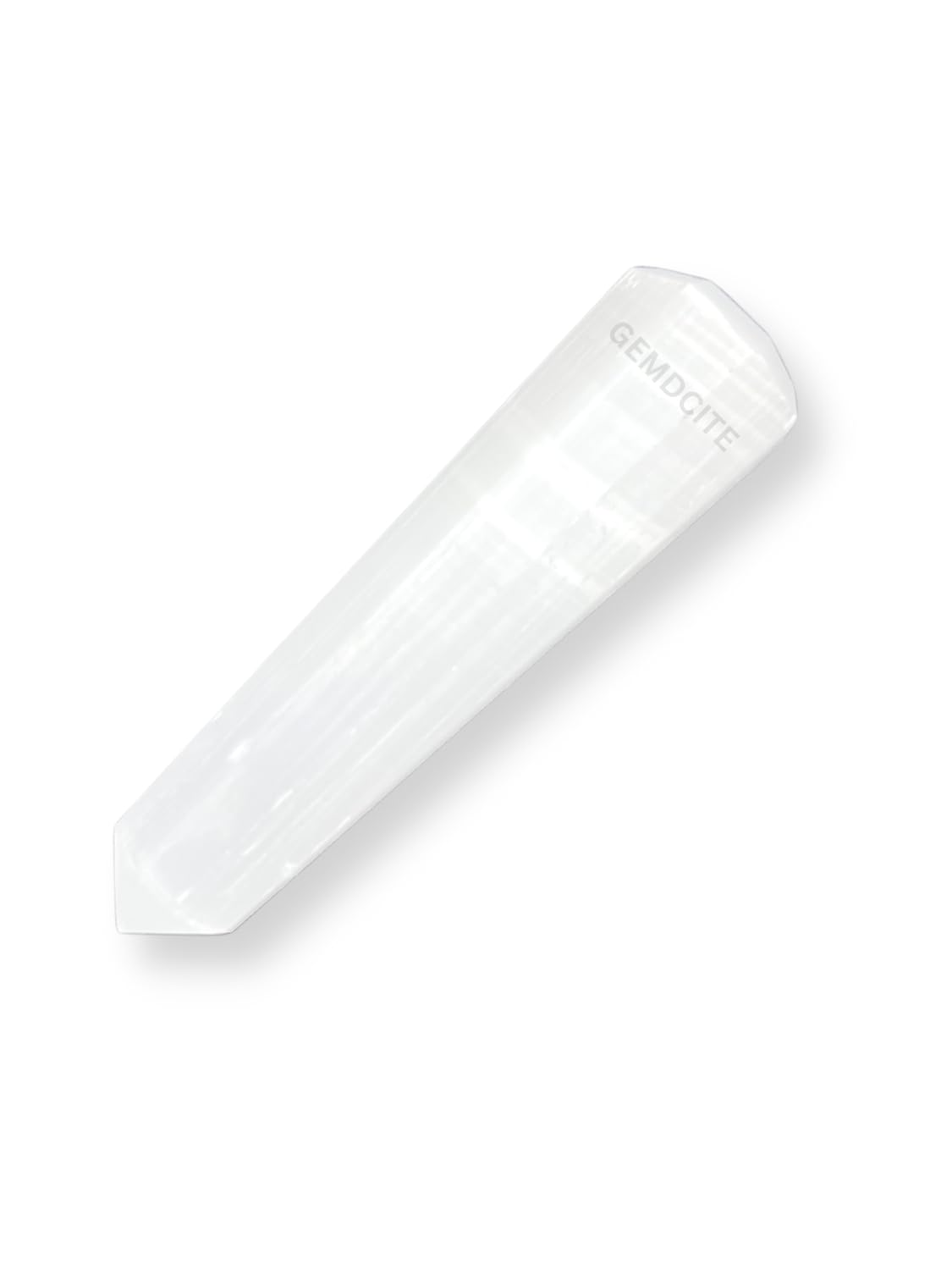 WholesaleGemShop 70 mm (3 Inch) Selenite Gemstones Obelisk Tower Jumbo Facet Aura Rock Crystal Natural Polished Earth Wand Spirit