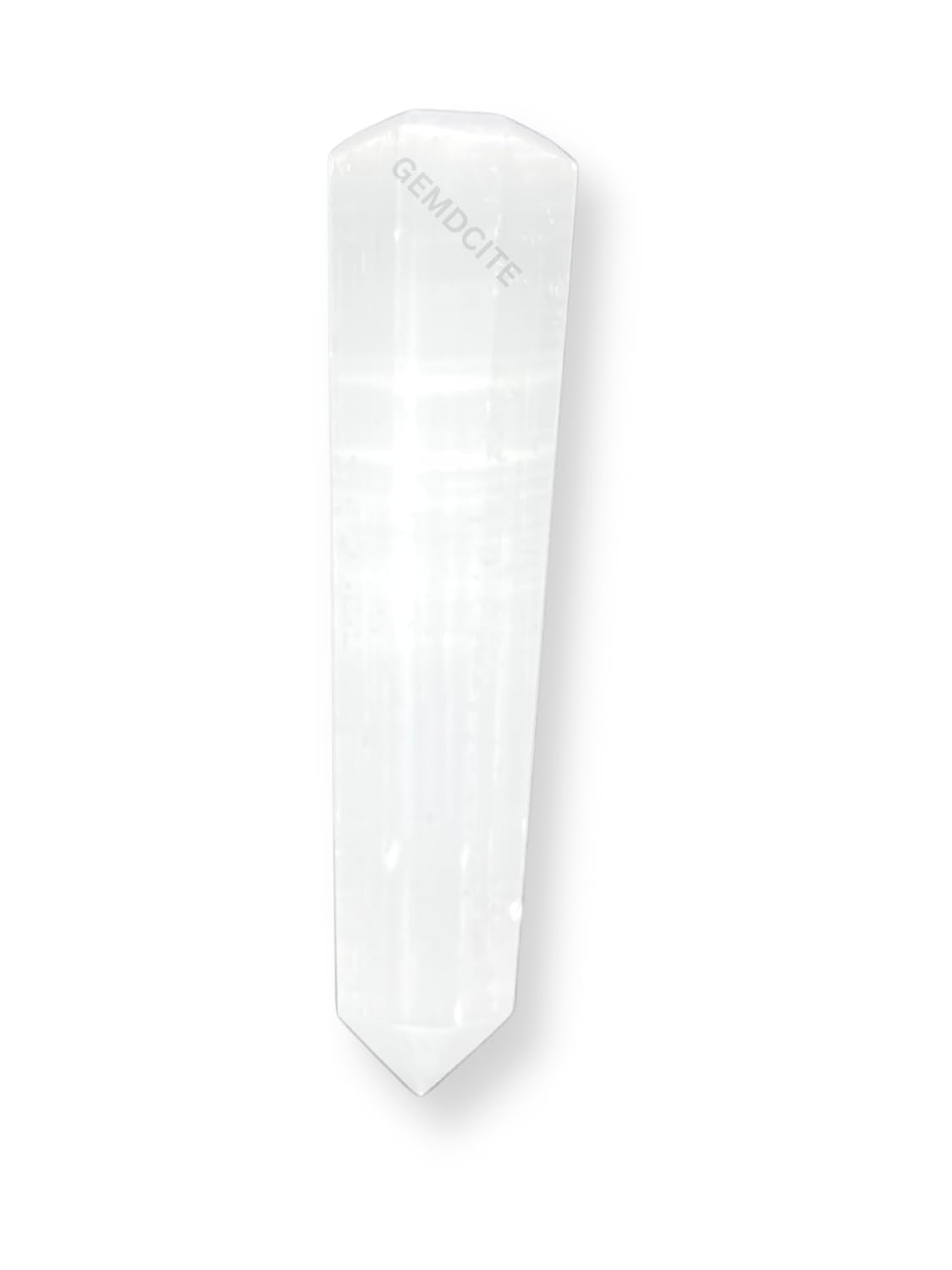WholesaleGemShop 70 mm (3 Inch) Selenite Gemstones Obelisk Tower Jumbo Facet Aura Rock Crystal Natural Polished Earth Wand Spirit