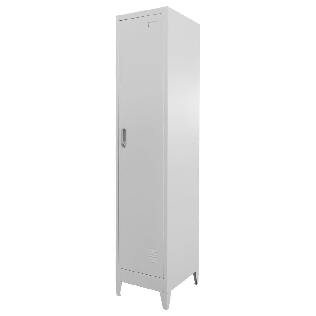 Tidyard Large Steel Locker Cabinet, Industrial Grey Rectangular Metal Storage with Cam Lock for Office, Utility Room and Sports Changing, 18x15x70.9 Inches