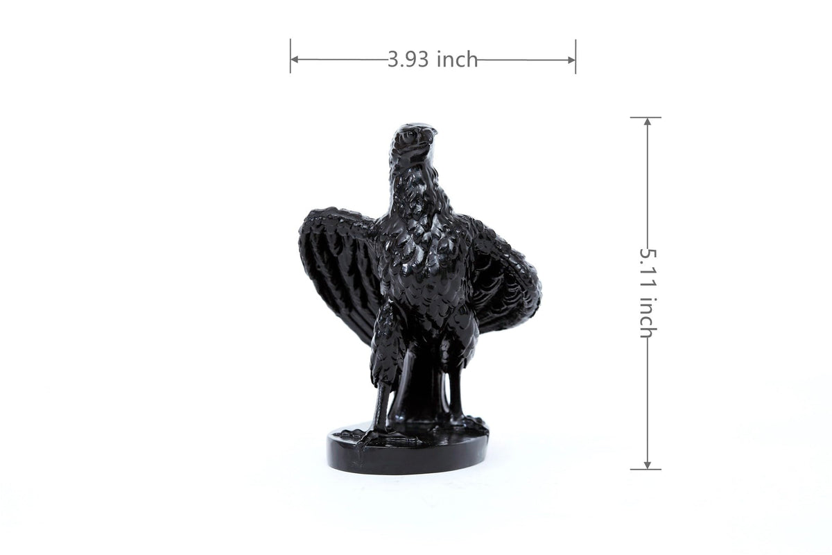 EASCHEER Eagle Statue 5.11" Gothic Black Bird Decor Eagle Figurine Falcon Statue Collectible Figurine…