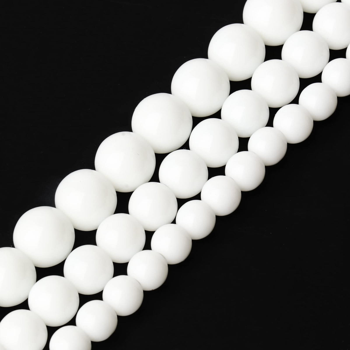 Song Xi White Tridacna Natural Stone Beads for Jewelry Making - 6mm Gemstone Beads