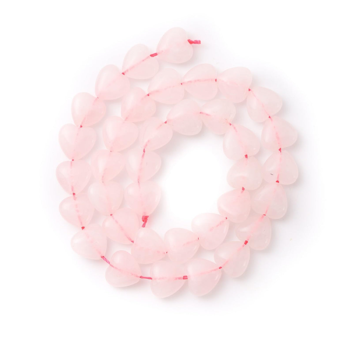 Natural Heart Shaped Rose Quartz Stone Beads 10mm Loose Crystal Healing Beads for DIY Necklace Bracelet Making Gemstone Craft Supplies