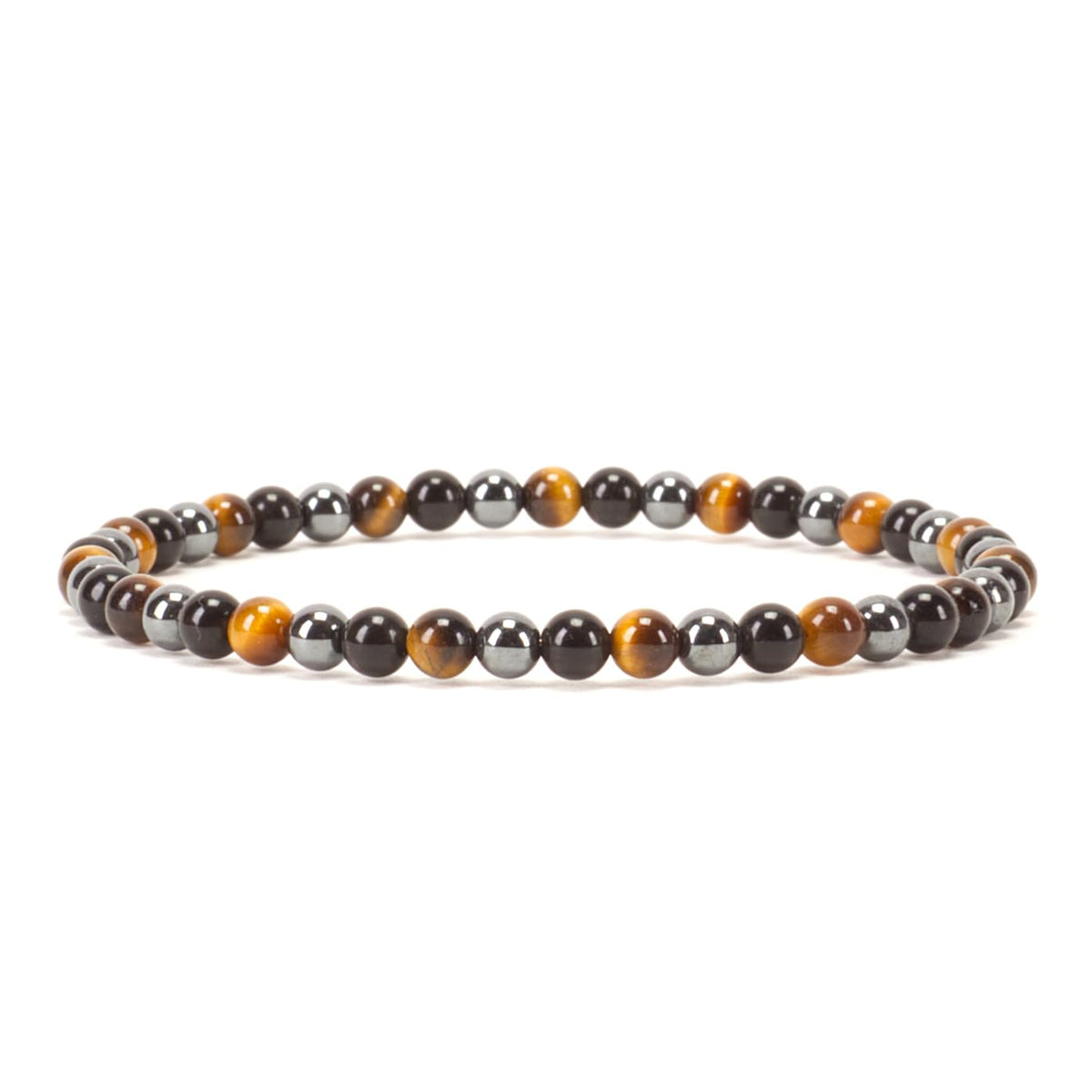 Cherry Tree Collection - Small, Medium, Large Sizes - Gemstone Beaded Bracelets For Women and Men - 4mm Round Beads (Triple Protection - Medium)