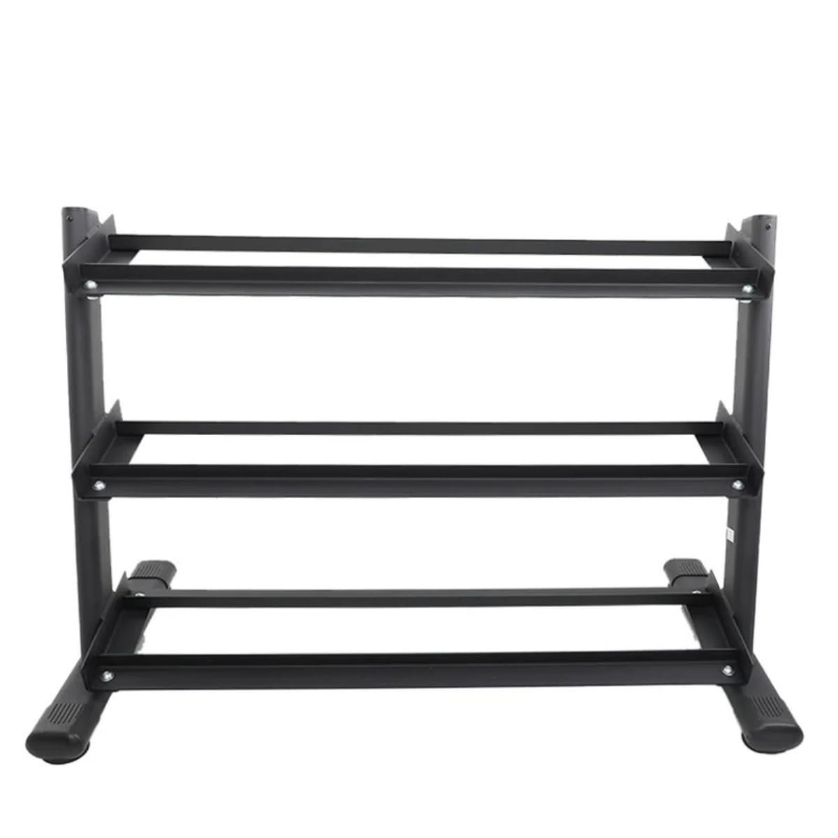 TKO 3-Tier Rail DB Rack Black (Dumbbells Sold Separately)