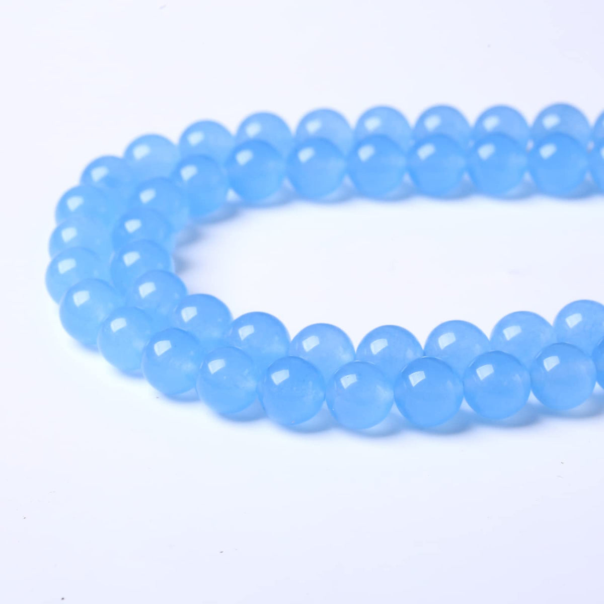 90PCS 4MM Aquamarine Chalcedony Stone Beads Natural Gemstone Bead Crystal Healing Energy Jewelry Making DIY 15 inches
