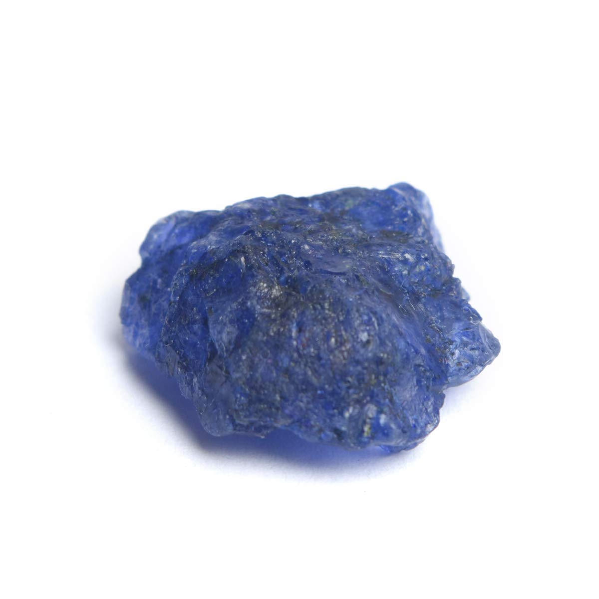 GEMHUB Rough Blue Sapphire Gemstone 14.00 Carat Natural Raw Rough Certified Blue Sapphire Stone