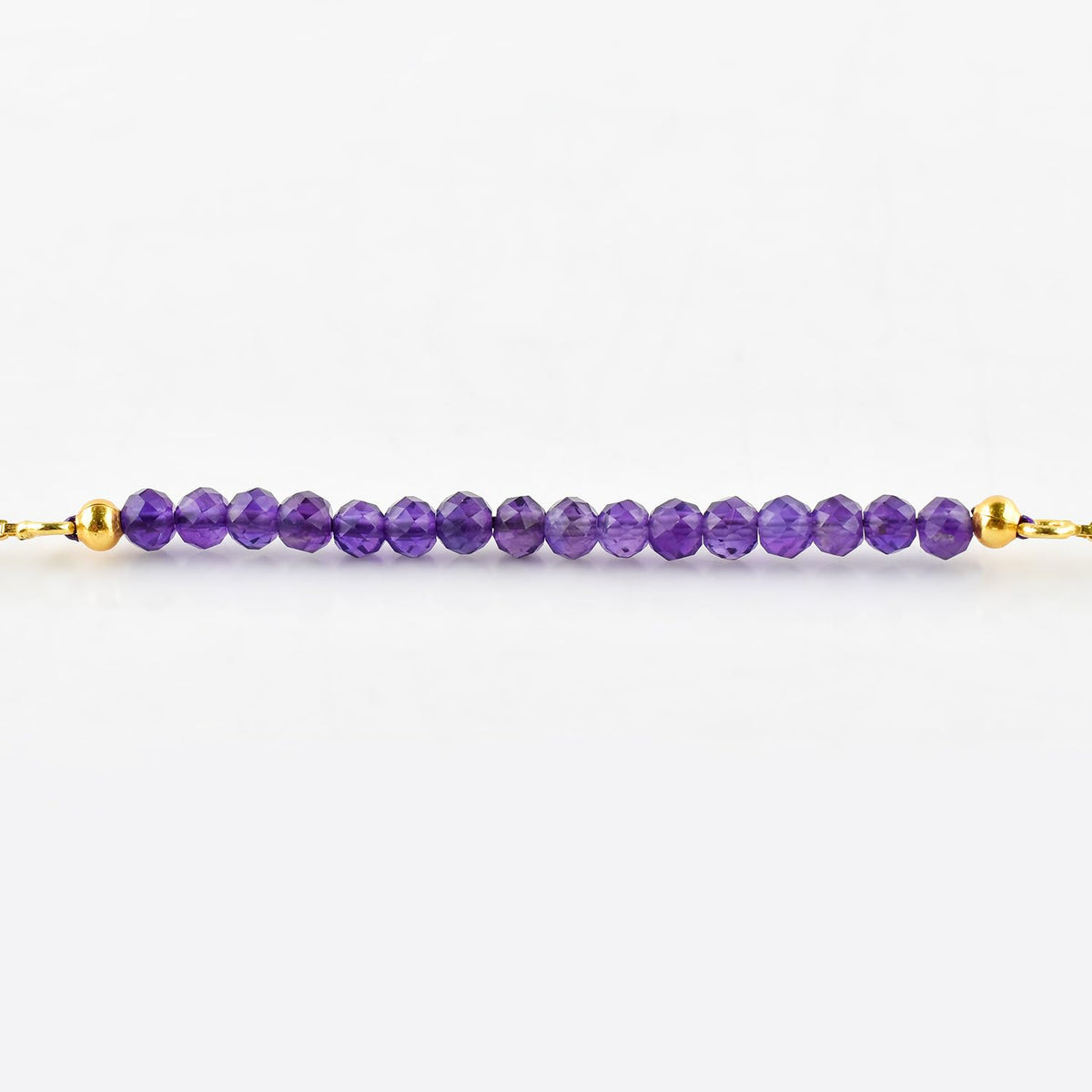 InfinityGemsArt Amethyst Bracelets For Women, Natural February Birthstone Jewelry, Dainty Purple Beads Stone Bolo Slider Crystals Gemstones, 14K Gold Plated Chain, Birthday Valentines Day.