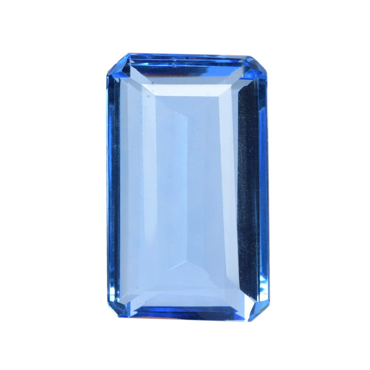 GEMHUB Gemstone For Necklace Blue Topaz Approx 90-100 Ct Emerald Cut Blue Topaz Jewelry Making Loose Gemstone Jewelry For Women