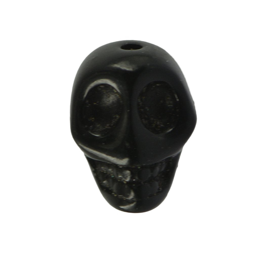 Beads Skull Shape Howlite Turquoises Strand Natural Stone Jewelry Bohemian Style Boho Vintage Findings Necklace Earrings Component Bracelet Component Making Accessories DIY (8x10mm, Black Skull)