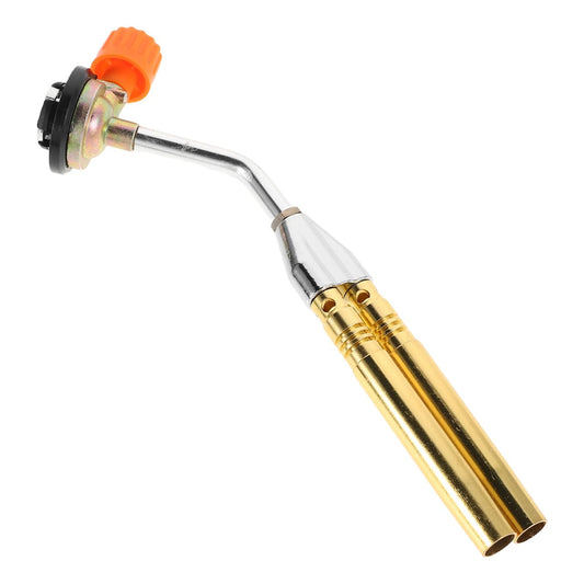 Milisten Dual Tube Butane Torch Head, Professional Culinary Cooking Manual Ignition Food Torch for Searing &BBQ, for Baking, Camping and Crafts