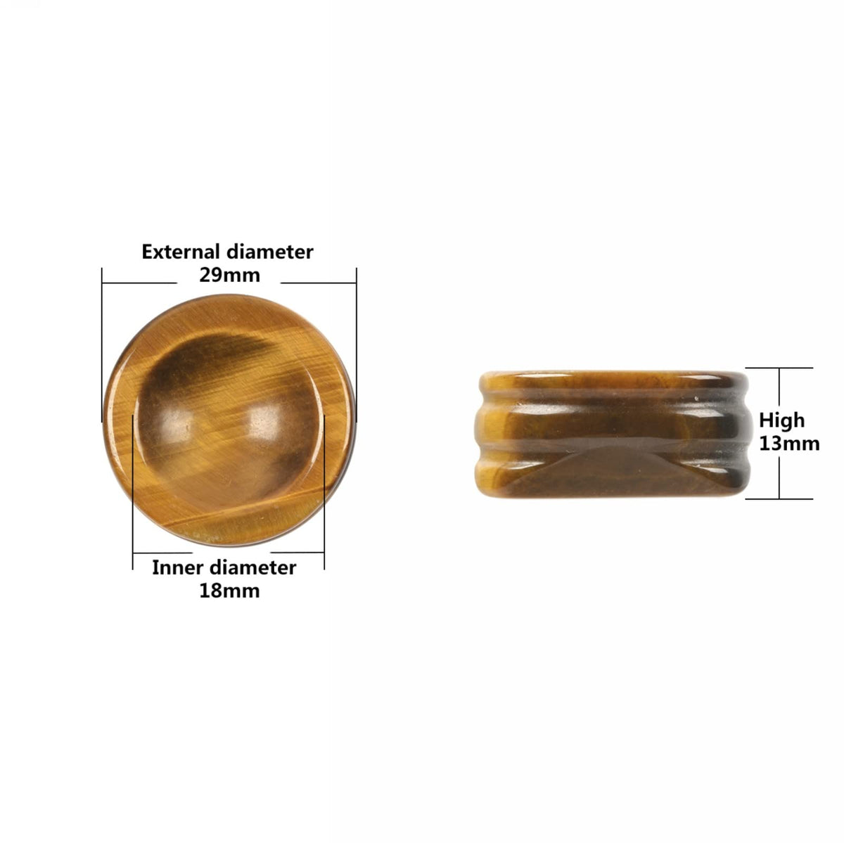 Justinstones Natural Yellow Tiger Eye Gemstone Egg Crystal Healing Chakra Meditation Home Office Decor Stone with Stone Stand