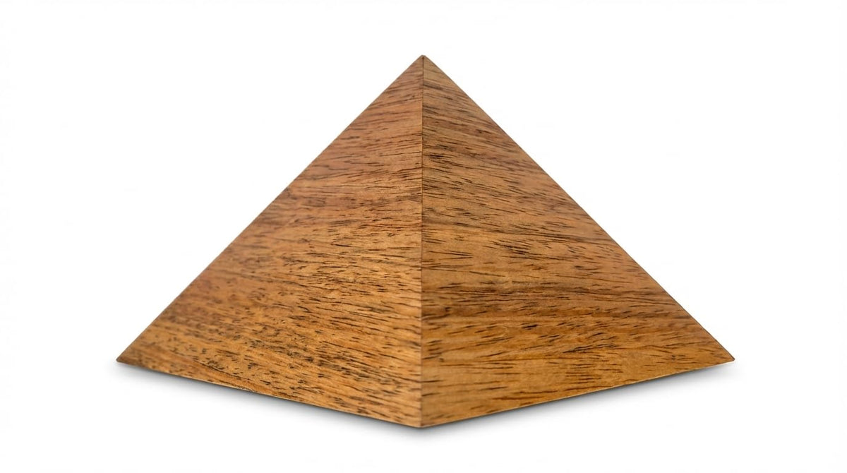 Sacred Geometry Powerful Energy Generator Wish Pyramid Handmade Mango Wood for Abundance, Healing & Meditation, Yoga, Vastu, Feng Shui Desk Decor for Mindfulness & Great Spiritual Gift