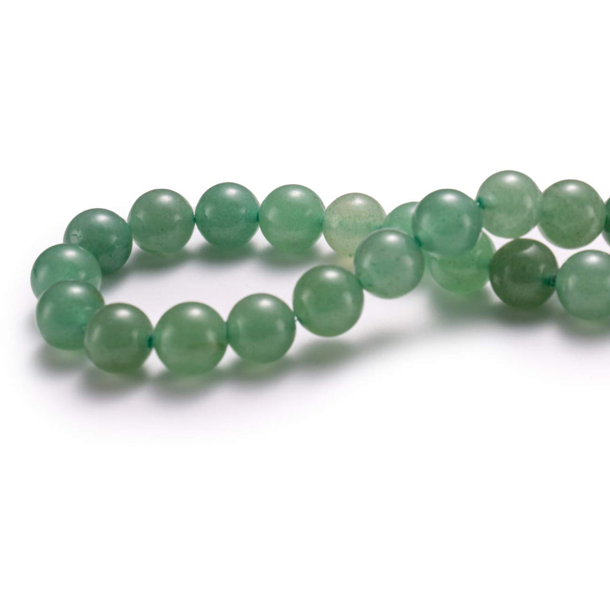 BEADIA Natural Green Aventurine Jade Stone Round Loose Semi Gemstone Beads for Jewelry Making 10MM 38PCS