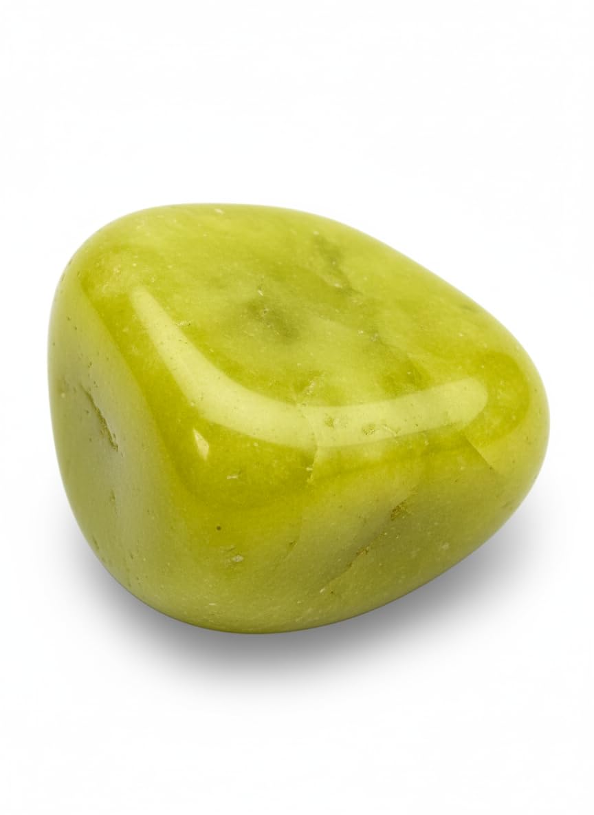 Healing Crystal Stones, Serpentine Tumbled Stone – Natural Crystal for Positivity, Energy Balance & Calmness – Pocket Gemstone for Meditation, Reiki, Chakra & Home Décor