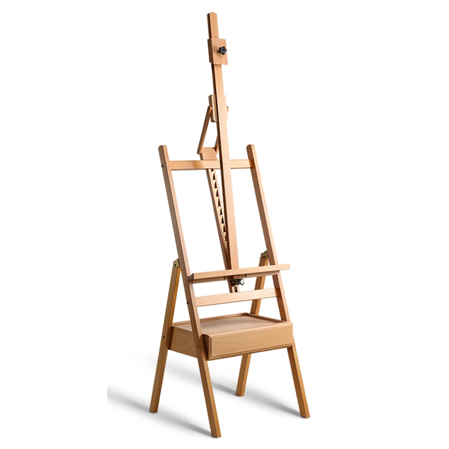 Easel Stand for Artist - Wooden H-Frame Studio Easel with Storage Drawer, Adjustable Height, Sturdy Wood Art Easels for