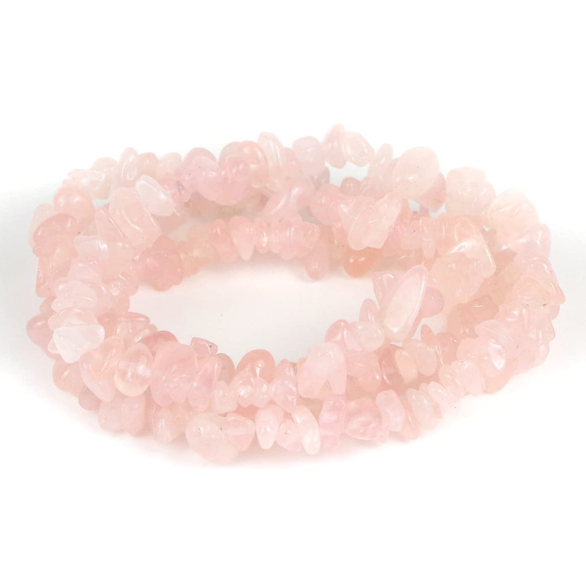 31 inches Chip Stone Loose Gemstones Beads Drilled Strand for Jewelry Making (Pink Quartz)