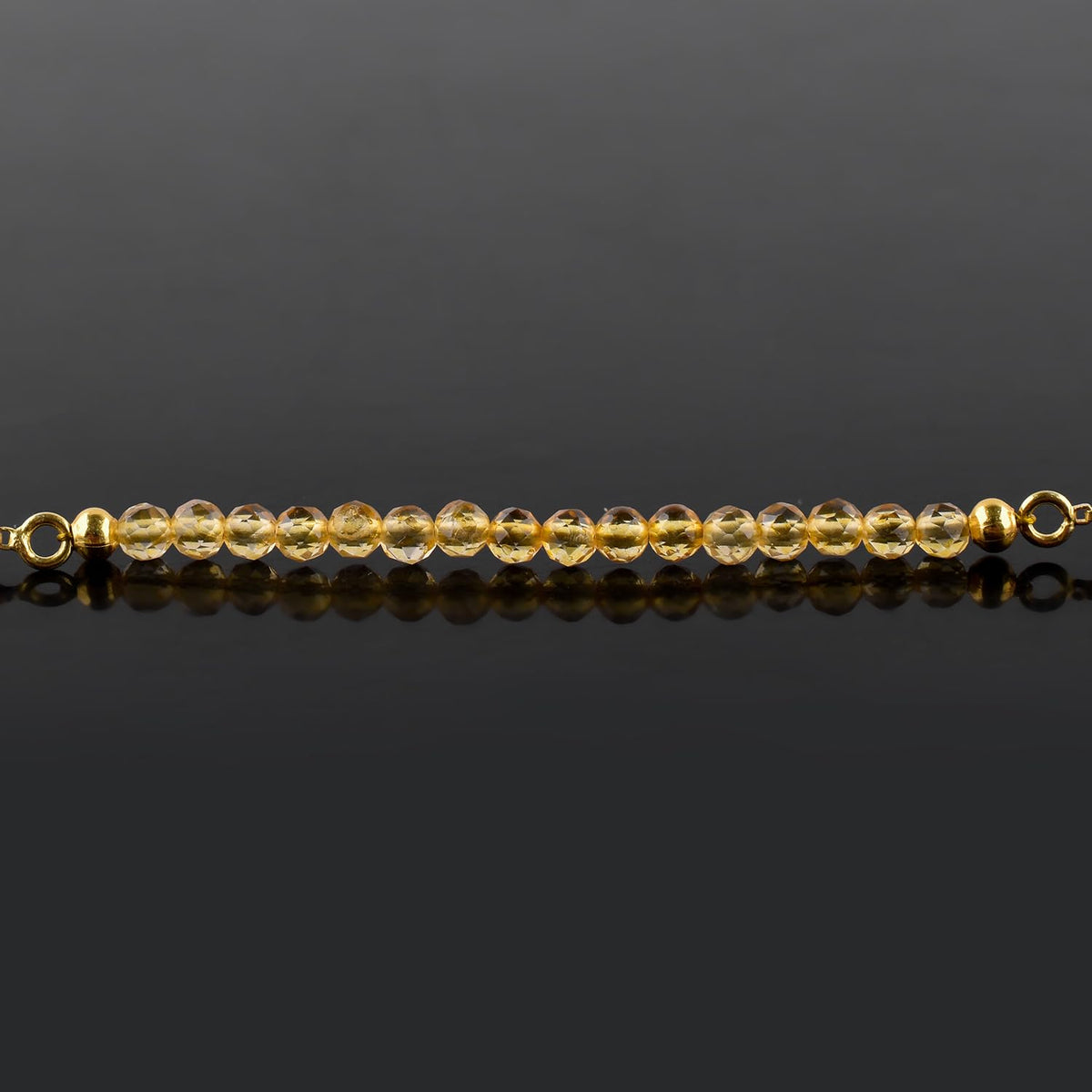 InfinityGemsArt Citrine Bracelets For Women Mother's Day, November Birthstone Jewelry, Micro Yellow Beads Beaded Stone Bolo Slider Crystals Gemstones Jewelry, 14K Gold Plated Adjustable Chain, Gift For Her