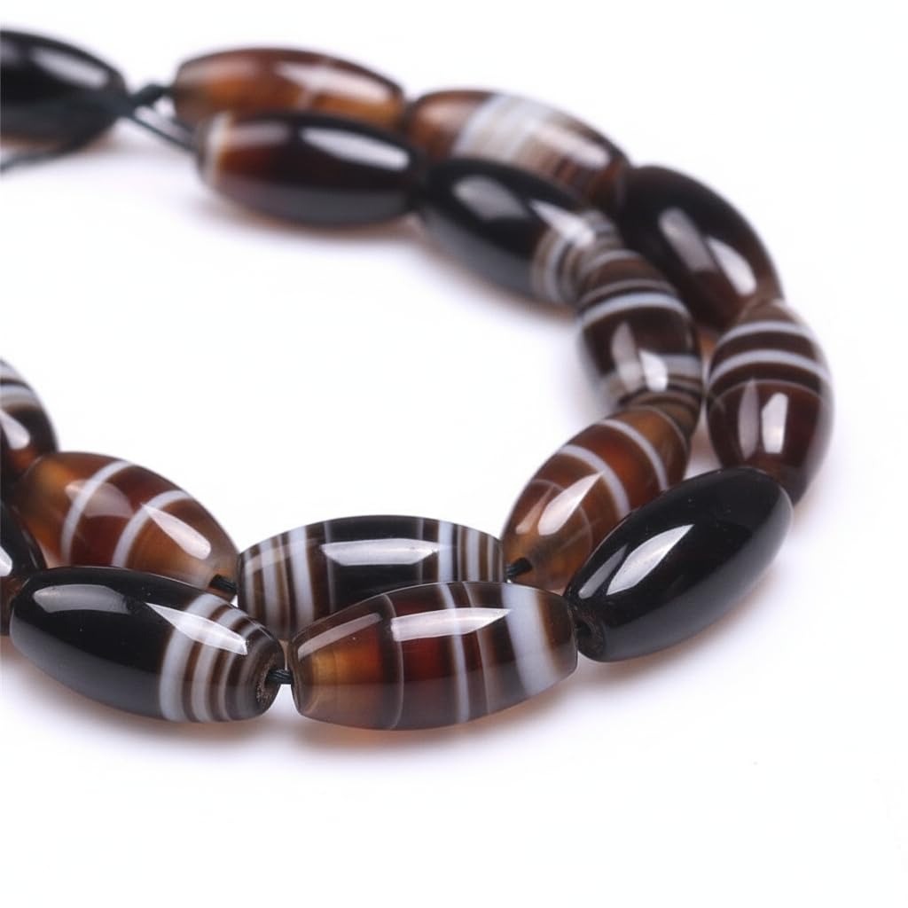 Botswana Agate Beads for Jewelry Making Natural Gemstone Semi Precious 8x16mm Oval Rice 15" JOE FOREMAN